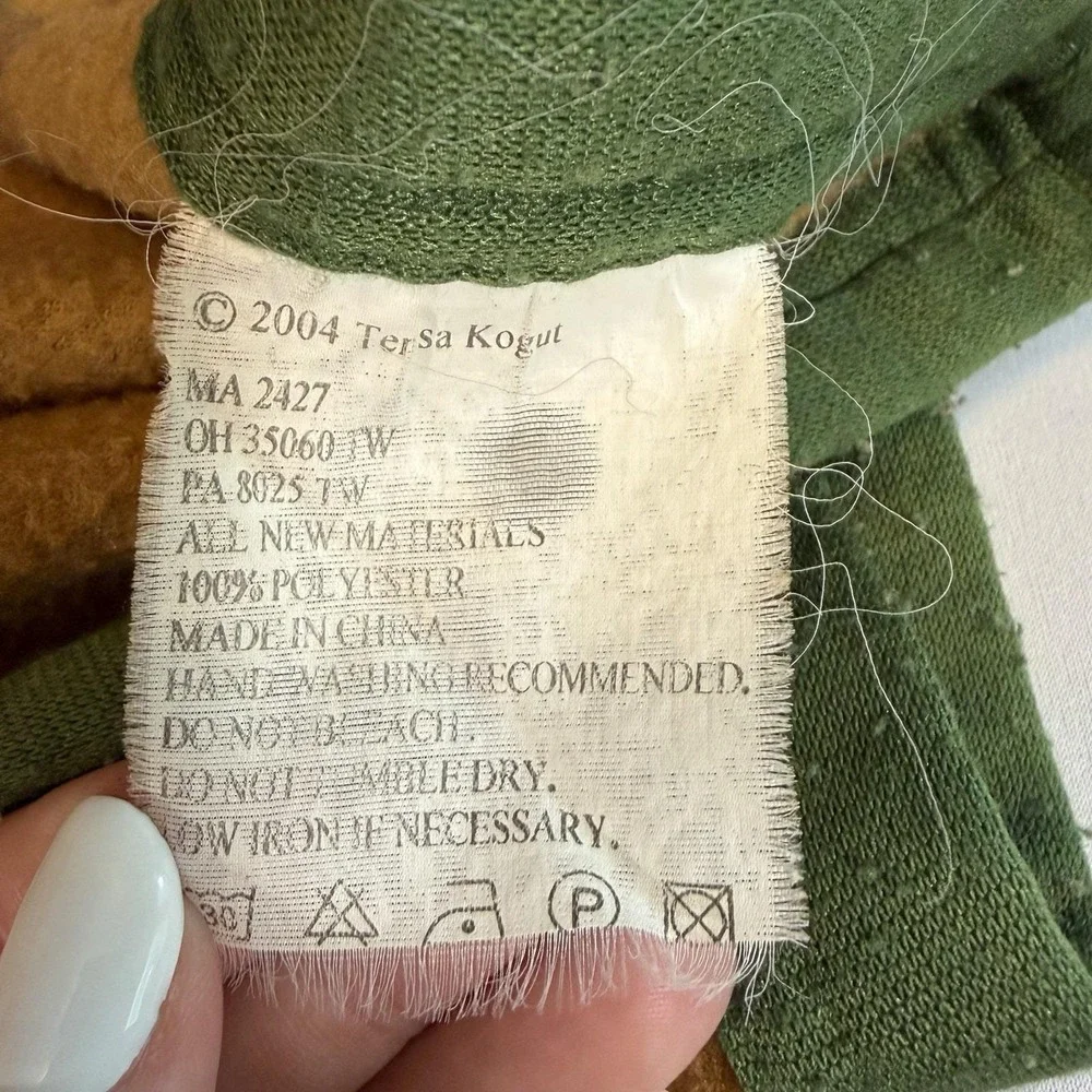 VTG 2004 Old Friend Teresa Kogut Fleece Teddy Bear Blanket Cottage Country Y2K
